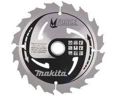 Makita T.C.T. pjūklas M-FORCE 165X2X20mm 15° T16 B-31930 T.C.T • 165 x20 mm • T16 • 15° • Medienai