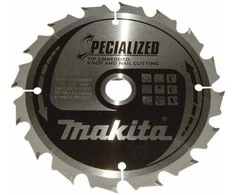 MAKITA diskinis pjūklas 165x20x16z SPECIALIZUOTA MEDIENA (SU VINIAIS IR MAZGAIS)