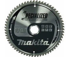 Makita T.C.T. pjūklas SPECIALIZED 216X2.2X30mm -5° T64 B-33299 T.C.T • 216 x30 mm • T64 • -5° • Aliuminiui