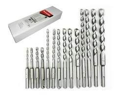 Grąžtas 14 dalių grąžtų rinkinys Makita D-71956; SDS-Plus