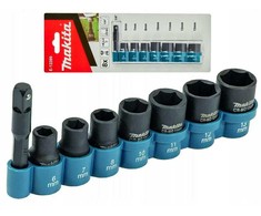 Tiekimas MAKITA IMPACT SOCKET SET 1/4" 8 vnt. 6-13mm