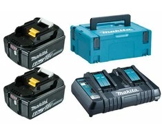 Makita Akumuliatorių ir dvigubo kroviklio komplektas LXT® 198077-8 18V • BL1860B x2 • DC18RD • LXT®