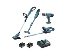 Įrankių rinkinys Makita DLX4093 (DUH523 + DUR181Z + DHP453Z + DCL180Z); 18 V; 2x3,0 Ah akum.