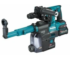 Makita HR004GM202 Perforatorius XGT, 2,9 J, 28mm; 4,1kg, bešepetėlinis variklis, greitojo keitimo griebtuvas, 2X4,0Ah, greitasis kroviklis; AVT; XPT; Dulkių surinkimo sistemos priedas DX14; MAKPAC lagaminas