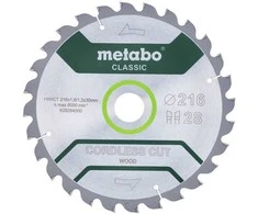 Mbg Piotr Kizlinski METABO DISKINIS Pjūklas HW/CT 216x30x28z AKUMULIUOTI PJAUTOMA MEDIENA CLASSIC