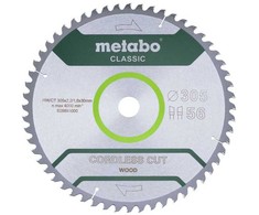 Pjovimo diskas medienai Metabo 628693000; WZ; 305x30 mm; Z56; 5°