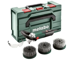 METABO poliruoklis kampinis PE 15-25 Set + 3 SZCZOTKI TALERZOWE WALIZKA