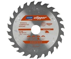 NORTON DISKINIS PJŪKLAS 125mm x 20mm x 24z MEDIENAI IR KOMPOZITAMS ATB (2,6 / 1,6)