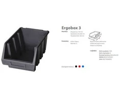 PATROL ERGOBOX 3 Raudonas, 170 x 240 x 126mm