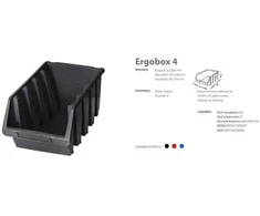 PATROL ERGOBOX 4 Raudonas, 204 x 340 x 155mm