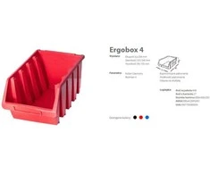 PATROL ERGOBOX 4 Raudonas, 204 x 340 x 155mm