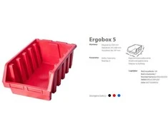 PATROL ERGOBOX 5 Raudonas, 330 x 500 x 180mm