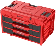 Q-Brick QBRICK ONE įrankių dėžė su 3 stalčiais 2.0 Raudonas
