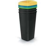 Prosperplast šiukšlių dėžės 3x25 l su skirtingomis spalvomis