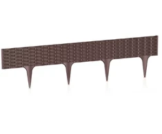 Prosperplast Dekoratyvinė tvorelė L390cm H18.6cm/5vnt. plastikinė/tamsiai ruda