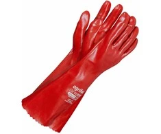 Raw Pol PVC PIRŠTINĖS RAUDONOS ILGOS 40cm DYDIS – 10