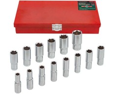 „Rockforce ROCKFORCE“ ilgos galvutės, 6 kampų, 14 vnt., 1/2 colio, 11–30 mm