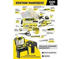 Įrankių rinkinys WMC Rinkinys UNIWERSALNY 1200el. 1/4" 6-KĄT. /WMC