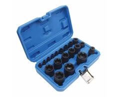 SATRA KLUCZE NASADOWE E-TORX PLUS 1/4" 3/8" 1/2" 19szt