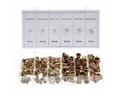 SILVER Sidabrinis SIDABRINĖS KNIEDINĖS VERŽLĖS M3-M10 150vnt. MIX PLIENINĖS