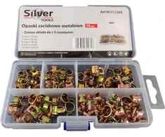 Sidabrinis OBEJMY OPASKI METALOWE 75vnt..