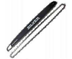 Silver Tools Sidabrinis Tools Grandininio pjūklo pjovimo juosta su dviem grandinėmis 3/8, 14'' ,050, 50 narelių.