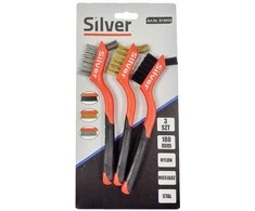 Silver VIELINIAI ŠEPEČIAI 3 vnt. SIDABRAS