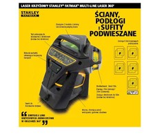 STANLEY LASER LINIOWY 360 FATMAX X3 Žalias Li-ION 35m......