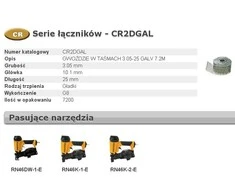 Stanley Vinys Bostitch CR2DGAL; 3,05x25 mm; 15°; 7200 vnt.; galvanizuoti