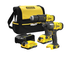 Įrankių rinkinys Stanley SFMCK465D2S-QW (SFMCD711+SFMCF800); 18 V; 2x2,0 Ah akum.