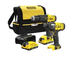 Įrankių rinkinys Stanley SFMCK465D2S-QW (SFMCD711+SFMCF800); 18 V; 2x2,0 Ah akum.