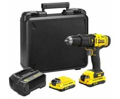 Akumuliatorinis suktuvas gręžtuvas Stanley SFMCD711DMA, 18V 1x2Ah+1x4Ah