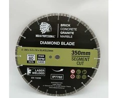 350 mm segmentinis turbo pjovimo deimantinis diskas „Indian Professional“