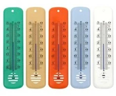 Plastikinis vidaus patalpų termometras, 35x145, atsitiktinė spalva