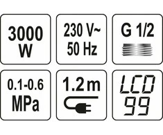 Toya Sa Poland Elektrinis vandens šildytuvas / maišytuvas su dušu | LCD | KATLA-4 (75924)