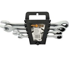 Vorel Rinkinys plokščių dvikilpių veržliarakčių su grzechotką 10-19mm 4vnt. (52661)