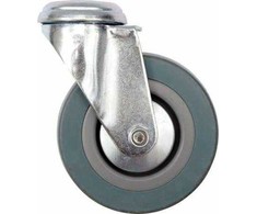 Ratukas vežimėliui Vorel Guminis Pasukamas, 125 mm, 100 kg, Pilkas