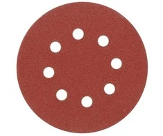 Diskinis šlifavimo popierius prilimpantis su skylėm Vorel | Nr.100 d-125mm (5vnt.)