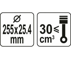 YATO TCT DISKAS, skirtas kirpti 255 mm 25,4 mm