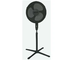 VOLTENO GRINDINIS VENTILIATORIUS Juodas 40cm KRYŽMINIS PAGRINDAS