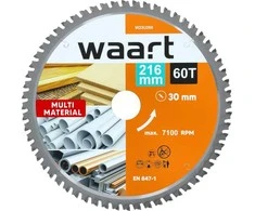 WAART PIŁA TARCZOWA WIDIOWA 216 x 30 x 60Z MULTIMATERIAL.
