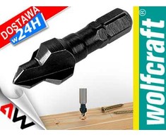 WOLFCRAFT grąžtai Z POGŁĘBIACZEM 4-10mm, CHWYT 6-KĄT 1/4"