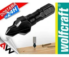 WOLFCRAFT grąžtai Z POGŁĘBIACZEM 5-12mm, CHWYT 6-KĄT 1/4"