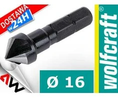 WOLFCRAFT HSS CHAMFER 16 mm, 6 KAMPŲ BOTAS 1/4 colio