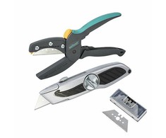 WOLFCRAFT rinkinys pjovimo žirklėms + peilis + trapeciniai peiliai