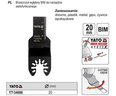 YATO BRZESZCZOT WGŁĘBNY DO NARZĘDZIA WIELOFUNKCYJNEGO BIMETAL