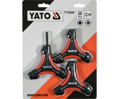 Šešiakampių raktų rinkinys Yato YT-05644; 26 vnt.