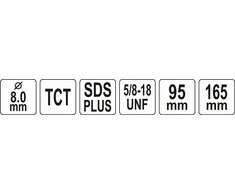 Grąžtas YATO KIAUŠIŲ Pjūklo laikiklis TCT 5/8`` SDS PLUS