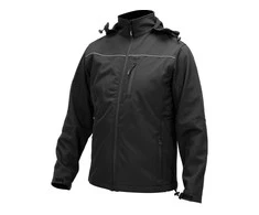 Yato Juoda Softshell striukė su gobtuvu, atspari vandeniui ir kvėpuojanti, darbo striukė, poliesterio softshell, dydis L, darbo drabužių striukė