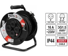 Ilgiklis vyniojamas ant ritės Yato YT-81053; 30 m; 3x1,5 mm²